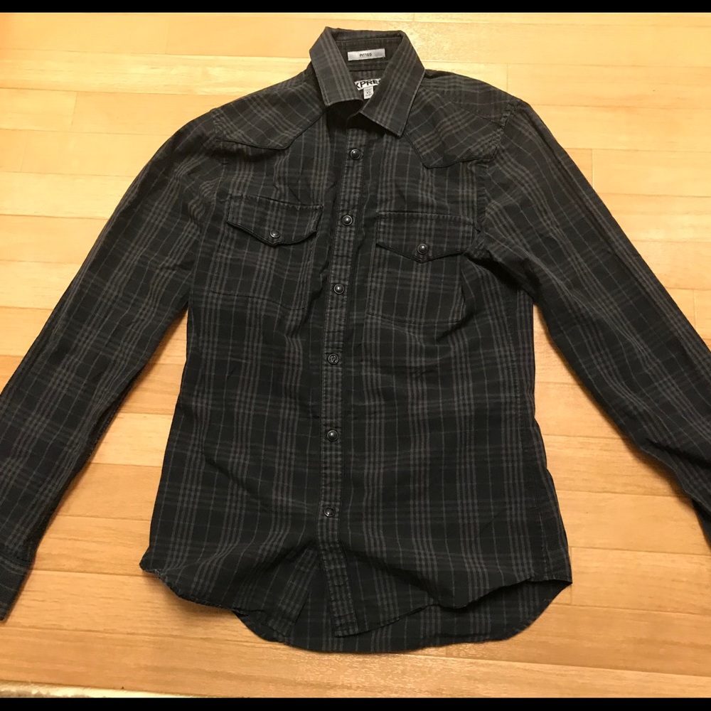 Express Long Sleeve Dress Fitted Shirt for Men